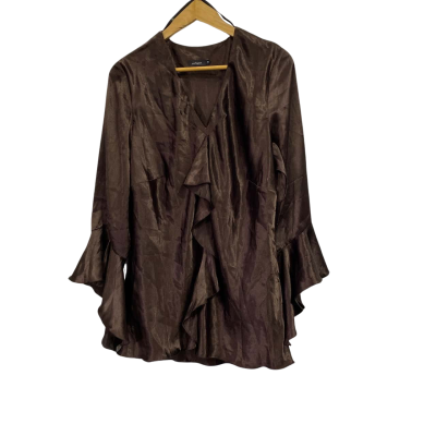 Eve Hunter Womens  Size 18 3/4 Sleeve Top Brown 