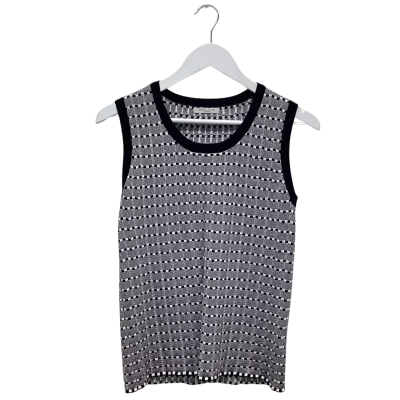 Metalicus Australia Black & White Textured Knit Tank Top Size S/M