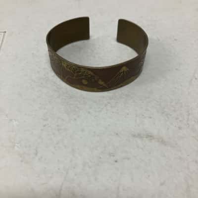 Women’s Handmade Brass/Metal Engraved Cuff Bracelet 