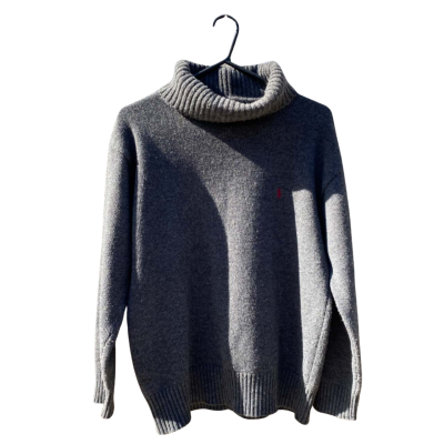 Mens Polo Ralph Lauren One Size Turtleneck Jumper Grey 