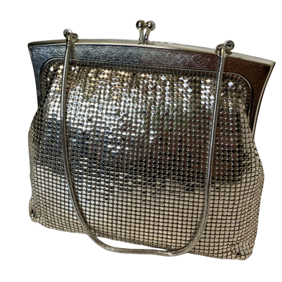 Vintage Glomesh handbag Womens Silver 