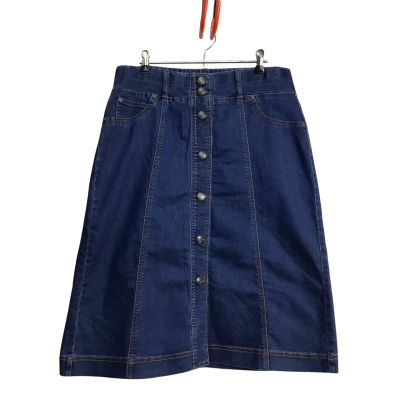 Virtuelle Womens  Size 12 Sea Breeze "Meet me in St Barths" Denim Skirt