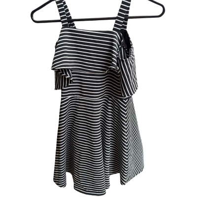 Bardot Junior Kids  Size 14 Black/ White Striped Dress 
