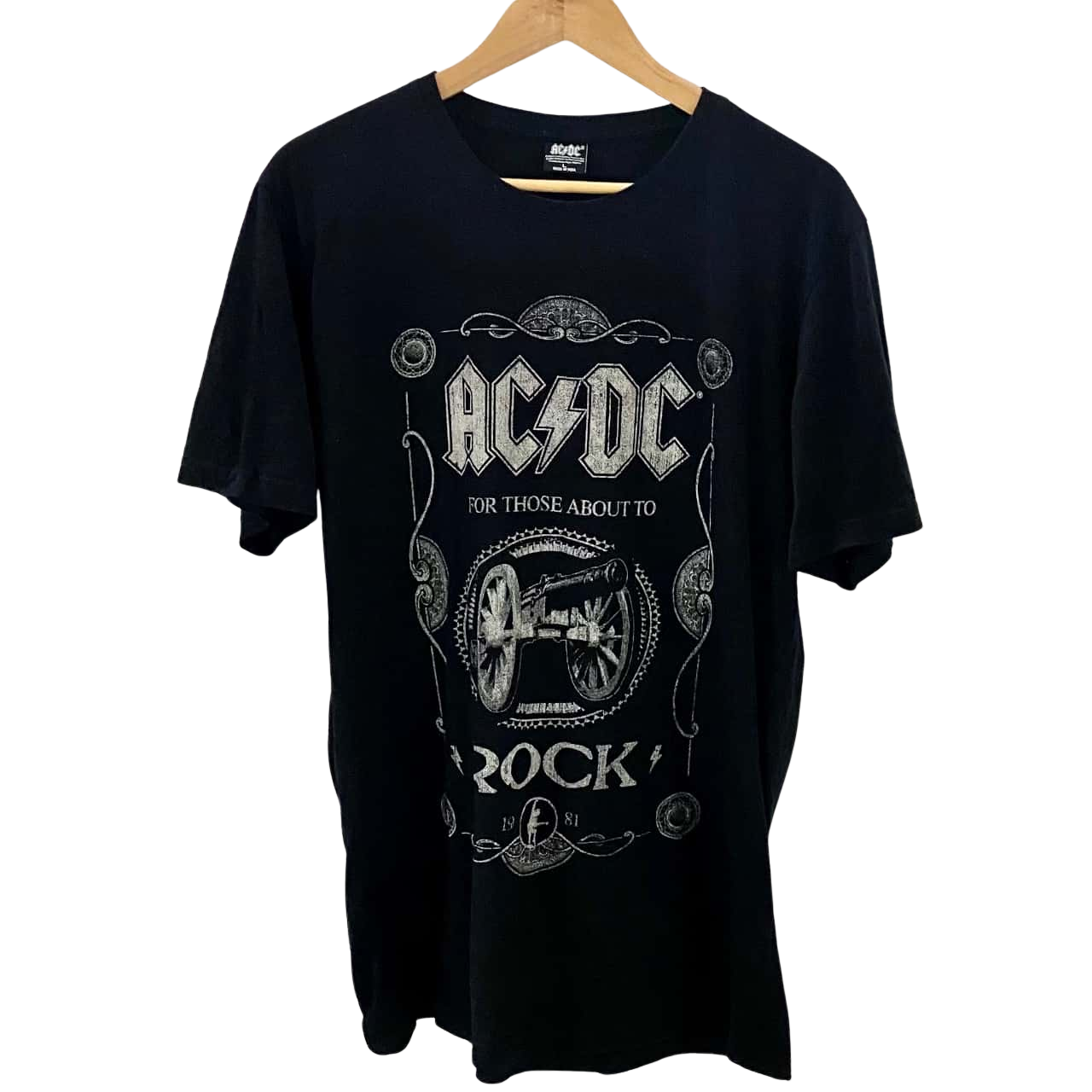 AC/DC Mens Size L Black T-Shirt (s)