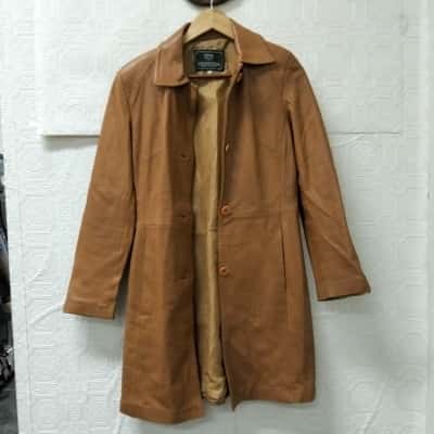 Caesar Made in Italy Firenze Size 40 Khaki Leather Jacket VGUC
