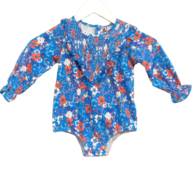 Rock Your Baby Romper  Size 18-24m Blue / Floral 