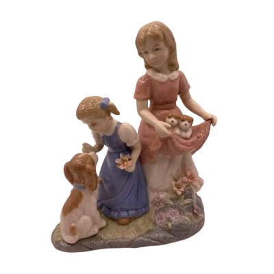 ADORA fine porcelain by Cosmos - Girls with Dogs