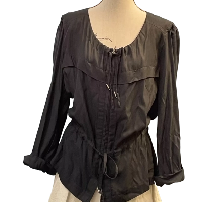 Brown Sugar Womens Size 16 Peplum Jacket Black
