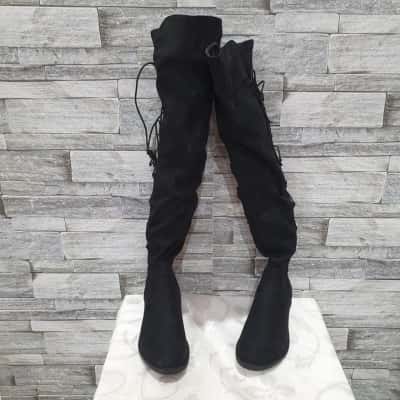 Fashion Nova Womens  Size 7 Boots Black  
