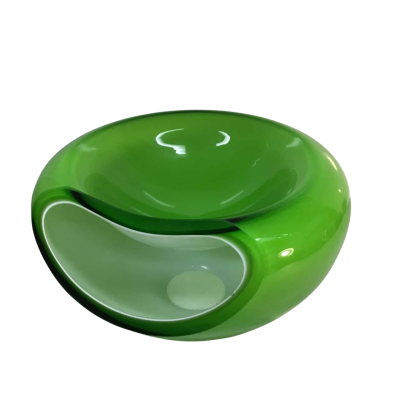 Danish 90’s Vintage Eva Solo Apple/ Vibrant Green Glass/ Nut Candy Bowl Approx 19 x 11cm