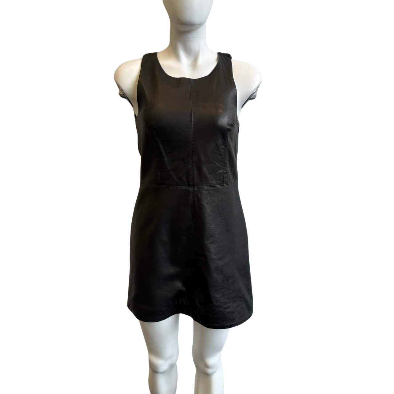 Kookai Women's Size EUR 36 Leather Sleeveless Mini Dress Black (s) - Used Very Good | Salvos Stores Kookai Women's Size EUR 36 Leather Sleeveless Mini Dress Black (s) - Used Very Good | Salvos Stores