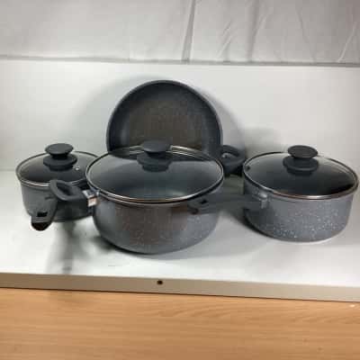 4 piece cookware set - stone grey