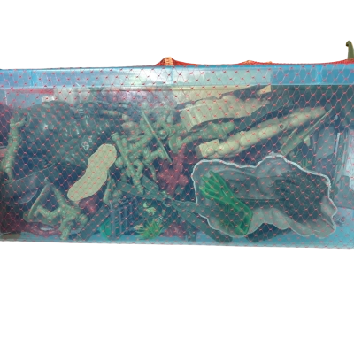 Box of plastic soldiers & various other plastic toy items 