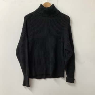 Seed Heritage Womens  Size M Roll Neck Jumper Black  G