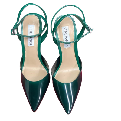 Steve Madden Womens Green Block Heel Shoes