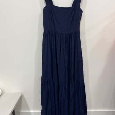 Witchery Womens  Size 12 Maxi Dress / Sleeveless Dress  Navy Blue 