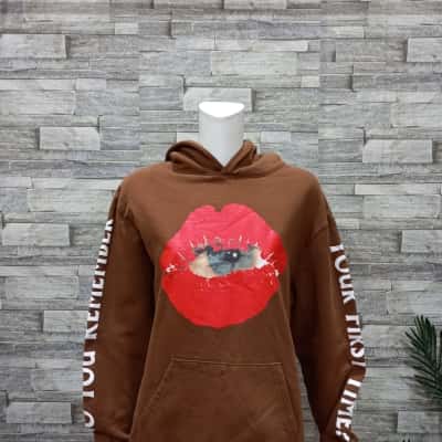  Women's TKL  Size L Hoodie Brown / Red / White 