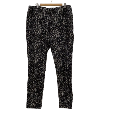 Blue Illusion Women's Corduroy Style Elastic Pants Size XXL Animal print 