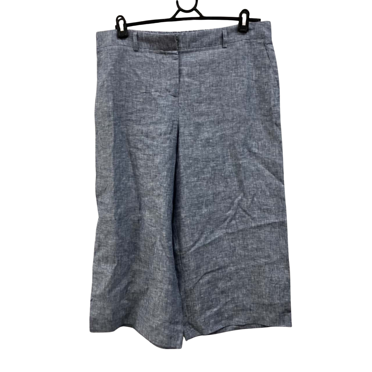 JacquiE Women’s Wide Leg Cropped Linen Pants Size 14