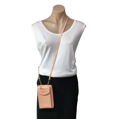 Forever Lovely Womens Pale Orange Phone Wallet Cross Body Bag