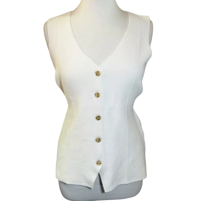 DISSH Size XS Sleeveless Top White 