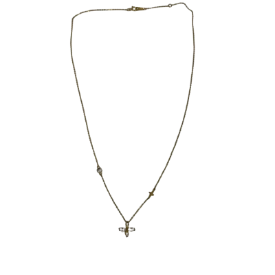 S925 Marked Women's Necklace 4 Petals Flower