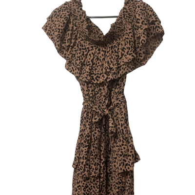 Women’s Seed Size 12 Casual Dress Animal print / Beige / Brown 