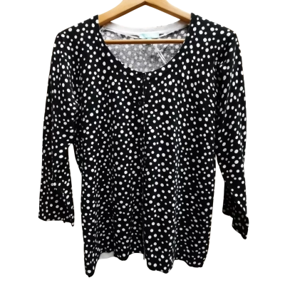 New With Tags BLUE ILLUSION Black / White Sport Print Cardigan in Size M