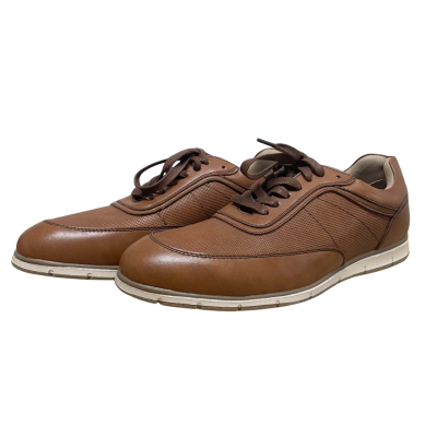 Jeff Banks Mens size 10 brown leather shoes/sneakers