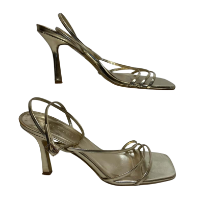Billini Womens strap heels SYLVIA Size 10 Soft Gold 