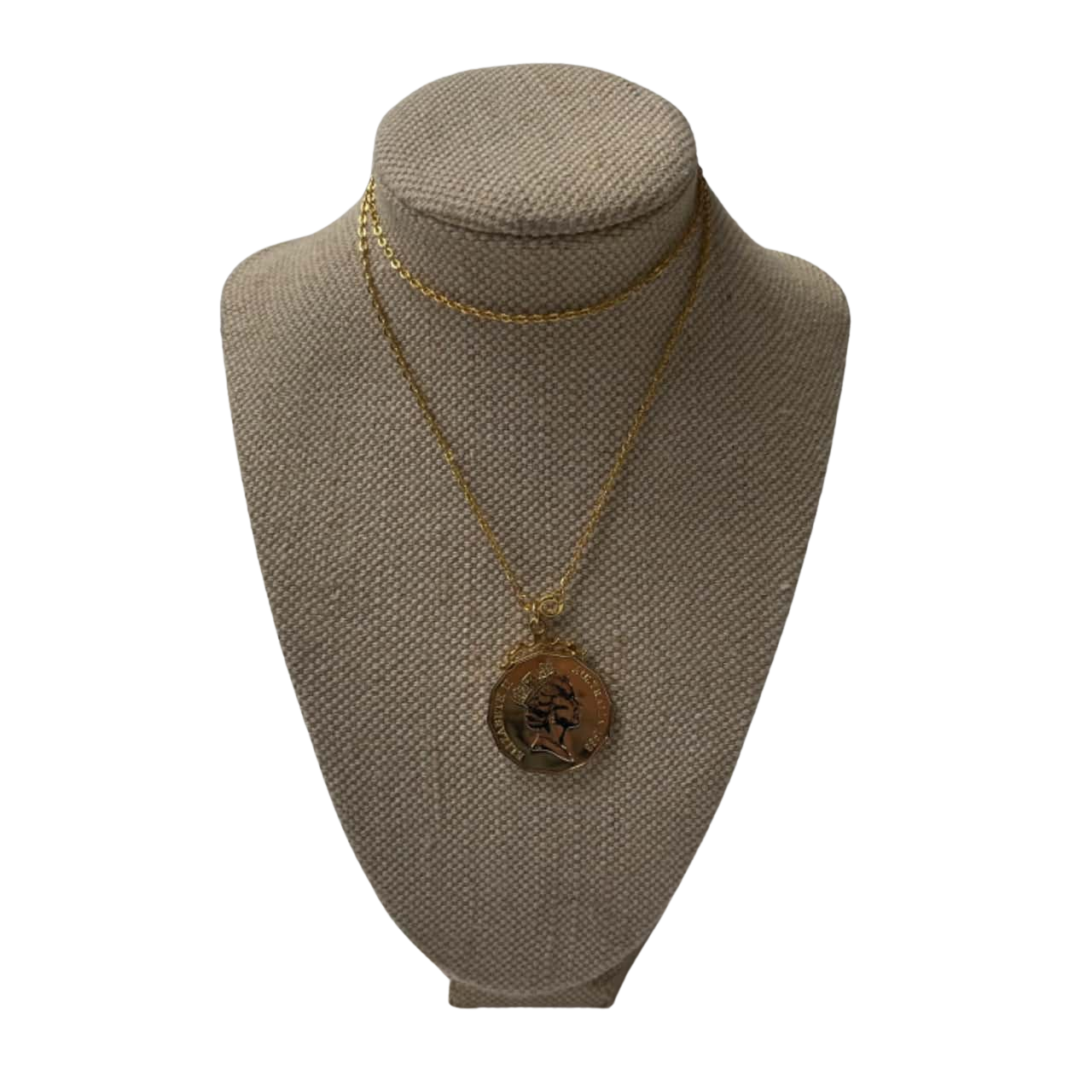 Womens Gold Tone 50c Coin Necklaces (s)