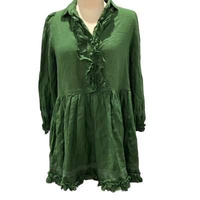  Morton Mac Womens  Size One Size Long Sleeve Dress / Midi Dress Green 