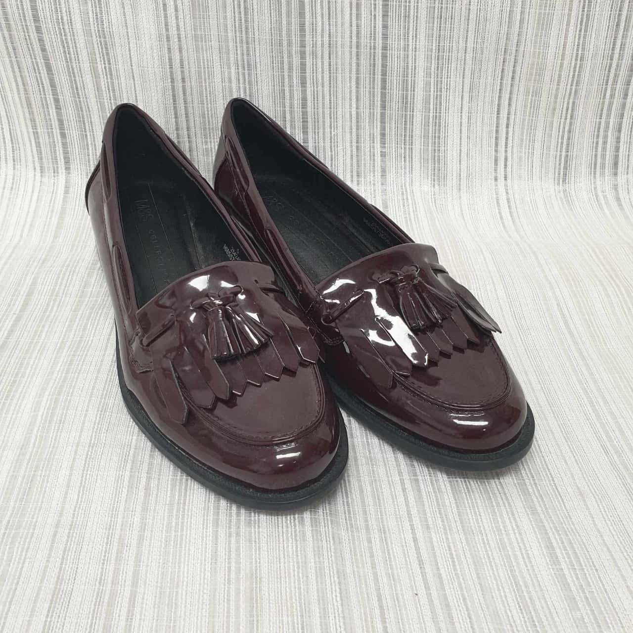 JOHN SPENCER Tassel Loafers, Made in Spain, Size 8 1/2 Men's 27.0cm unclear brown type Vintage Second Hand
