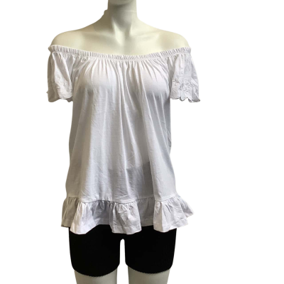 Brand New Millers Womens Size 12 Jungle Fever Peplum Tee  White   