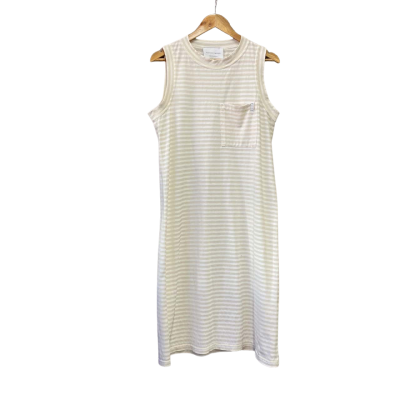 Viktoria & Woods Womens  Size 2 Midi Dress Beige / White 