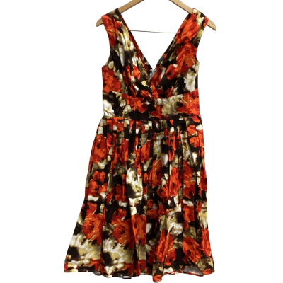 Think  Womens  Size 12 Sleeveless Dress  Floral (k)