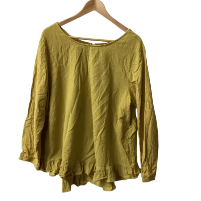  Womens  Size XL Long Sleeve Top Mustard K