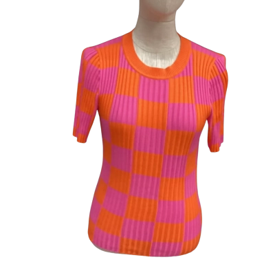 Gorman Womens  Size 6 Short Sleeve Top Orange / Pink  