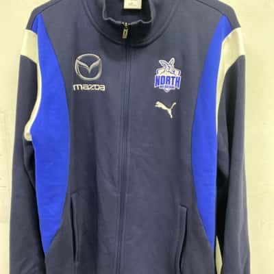 North Melbourne AFL Mens  Size L Blue / White tracksuit jacket 
