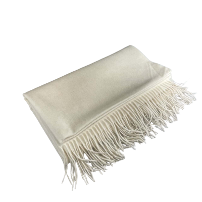 ASOS Large Woollen Scarf with Tassels. Ecru 