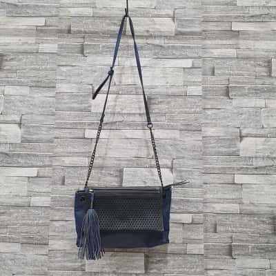 Mimco Womens Cross Body Bag Black  / Navy Blue 