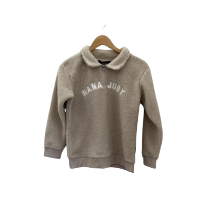 Nana Judy Kids  Size 12 3/4 Zip Fleece Beige 