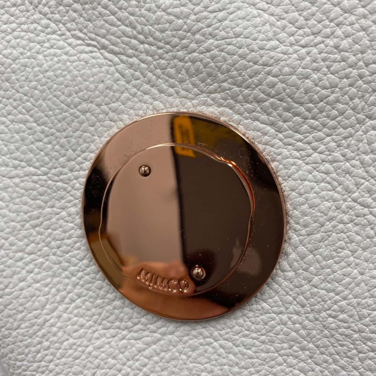 NEW LEATHER Mimco Womens Clutch Gold / White (s)