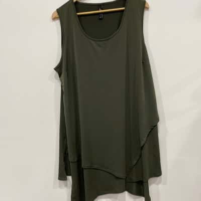 Taking Shape Womens Sleeveless Top Khaki 