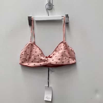  Womens  Size M Pattern / Pink  pointelle bralette cherry print 