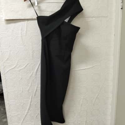 Asilio Womens  Size 8 Black Opal Midi Dress NWT RRP $299.95 