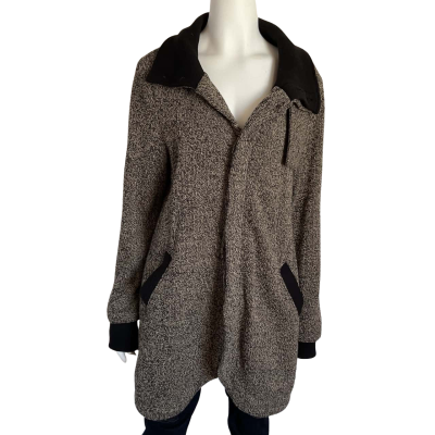Ripcurl Ladies size 10 Grey Button Up Cardigan Coat.