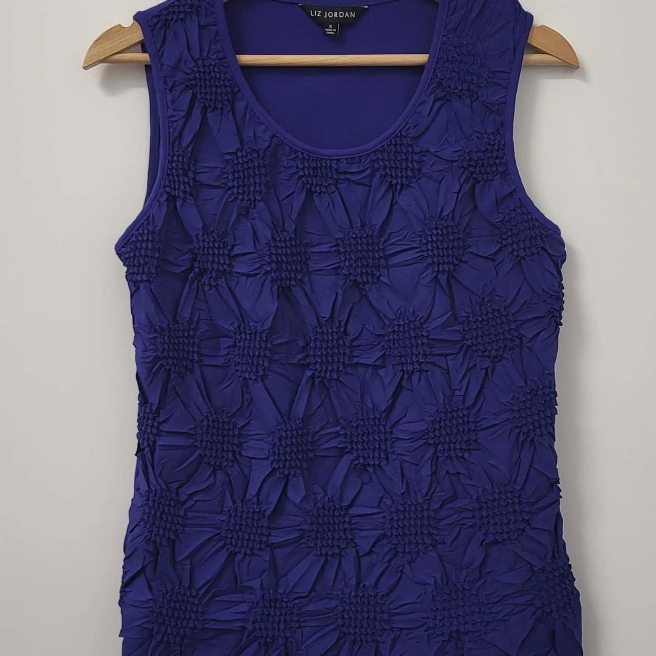 Liz Jordan Womens Size S Sleeveless Blue Top