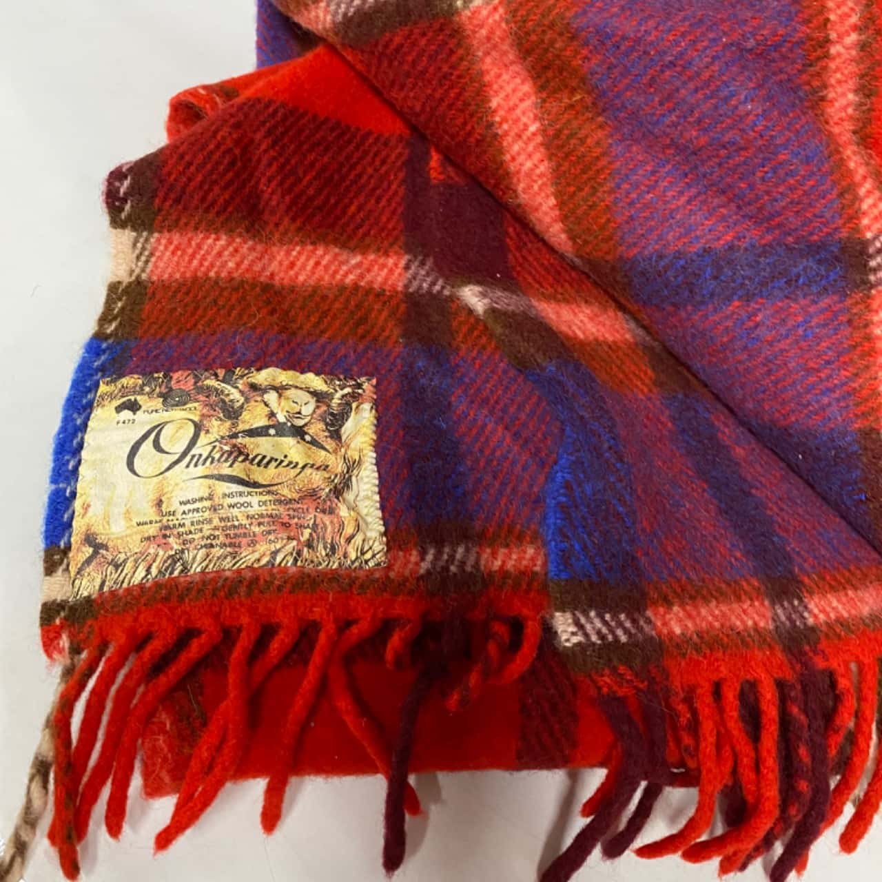 Onkaparinga Fringed Wool Picnic Blanket