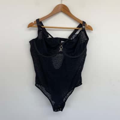 City Chic Black Isabel Bodysuit Size 20 